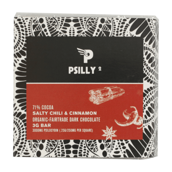 Psilly - Dark Chocolate Bar - Salty Chili & Cinnamon | Buy Dmt Canada